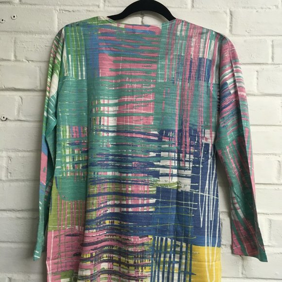 Long Sleeve Crewneck in Lignes Print - Picture 6 of 7